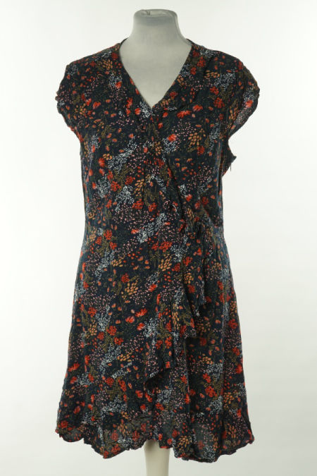 Sukienka granatowa w kwiaty