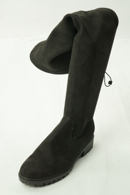 Kozaki czarne zamszowe wysokie
