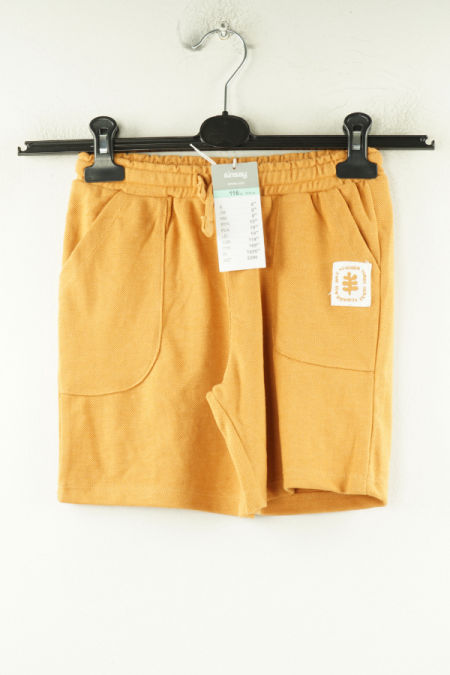 Krótkie spodenki musztardowe dresowe
