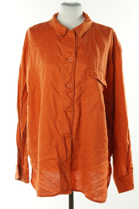 Koszula pomarańczowa lniana, C&A