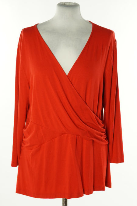 Bluzka czerwona kopertowa