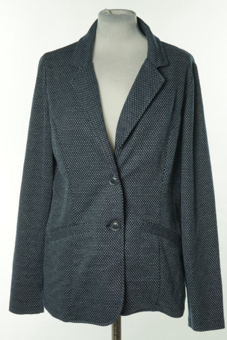 Marynarka dzianinowa granatowa w ciapki