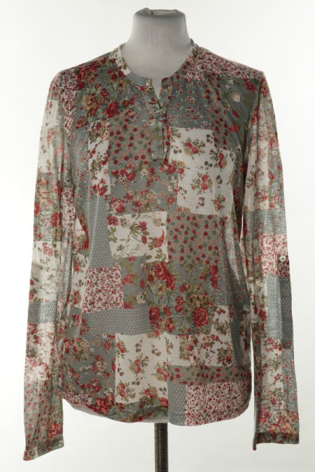 Bluzka szara w kwiaty