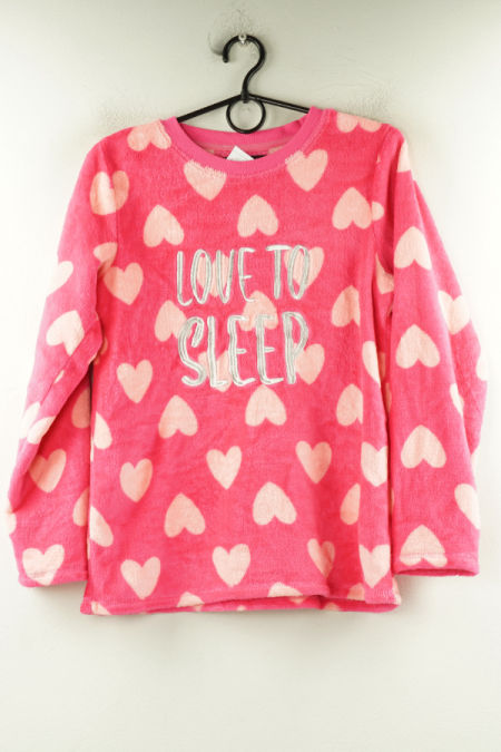 Polar różowy w serca z napisem