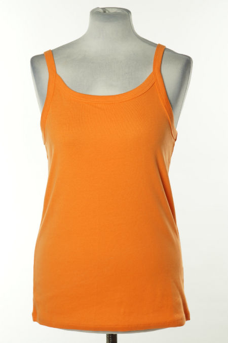 Koszulka pomarańczowa prążkowana