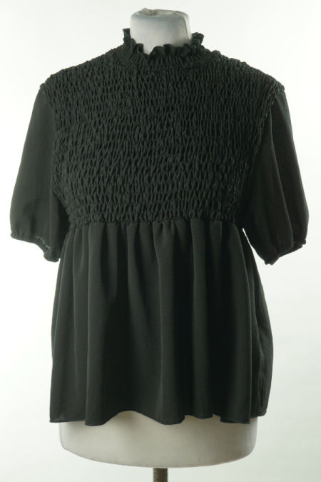 Bluzka czarna z marszczoną górą