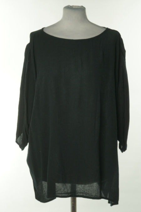 Bluzka czarna z marszczoną fakturą