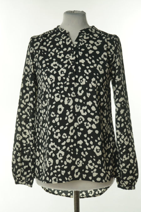 Bluzka czarna w białe cętki