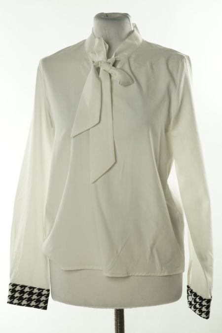 Bluzka biała z wiązaniem