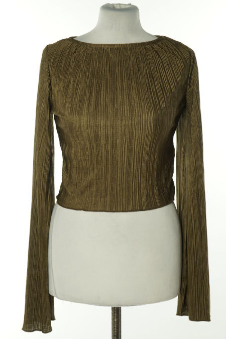 Bluzka brązowa prążkowana