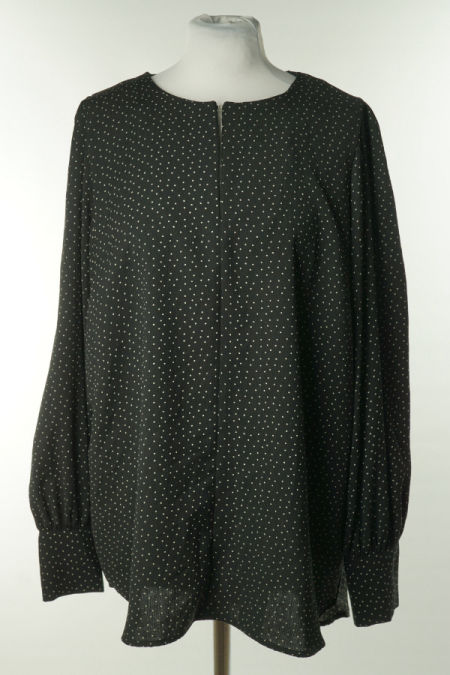 Bluzka czarna w białe kropki