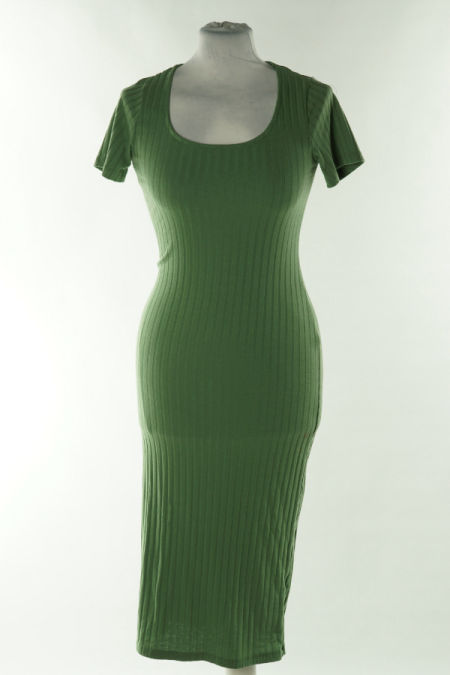 Sukienka zielona prążkowana