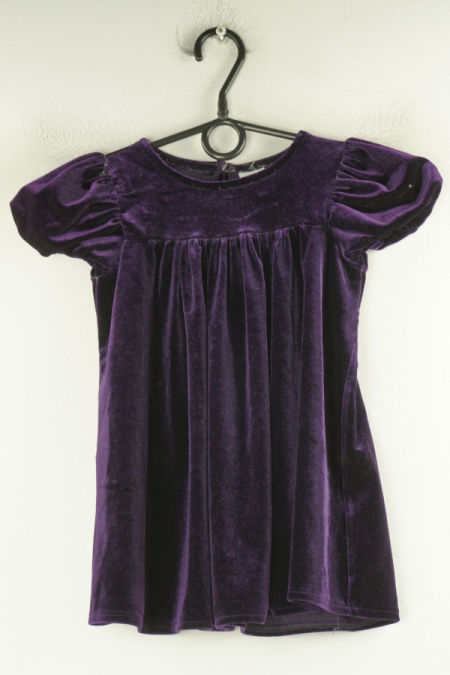 Sukienka welurowa fioletowa