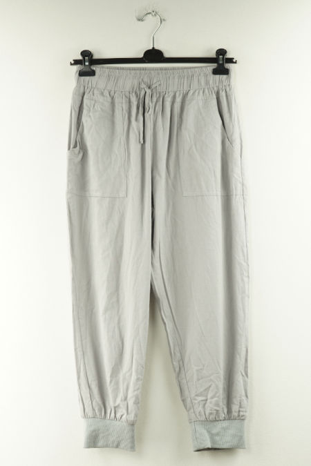Spodnie szare ściągane w pasie