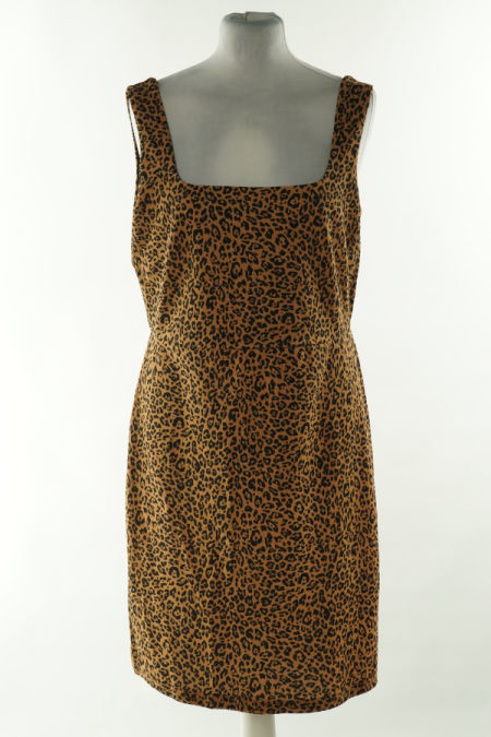 Sukienka brązowa w czarne cętki, H&M