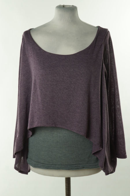 Bluzka fioletowa z długim rękawem