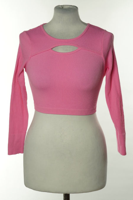 Top różowy prążkowany