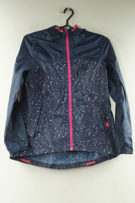 Kurtka cienka granatowa w kolorowe ciapki