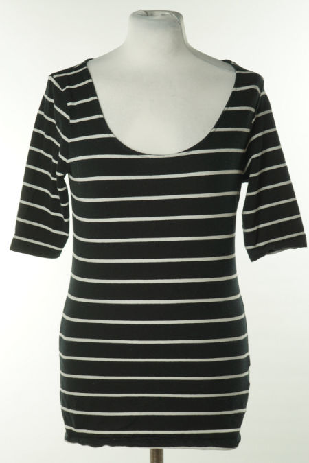 Koszulka czarna w białe paski H&M