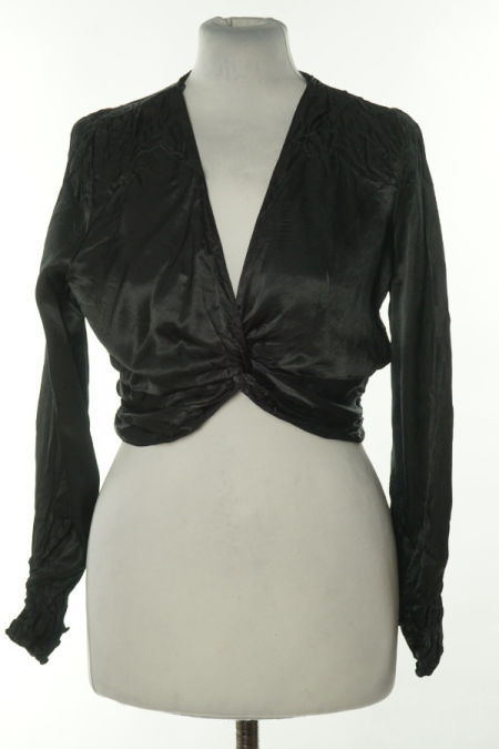 Top czarny a'la satynowy, ZARA