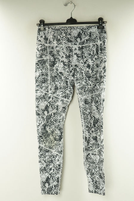 Legginsy biało - czarno - szare