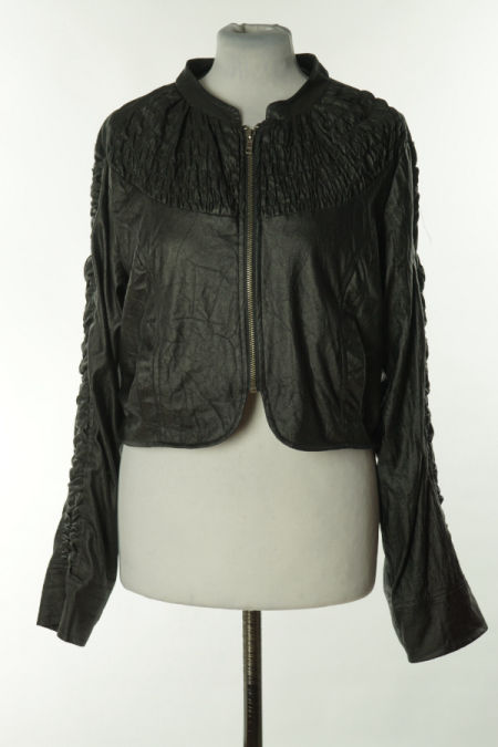 Bluza cienka czarna z marszczeniami