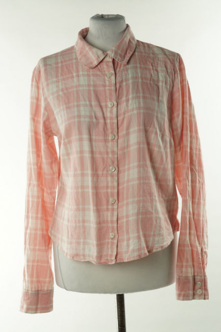 Koszula różowo - biała kraciasta