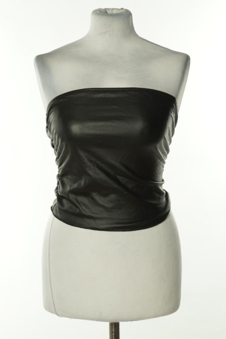 Top czarny ekoskóra