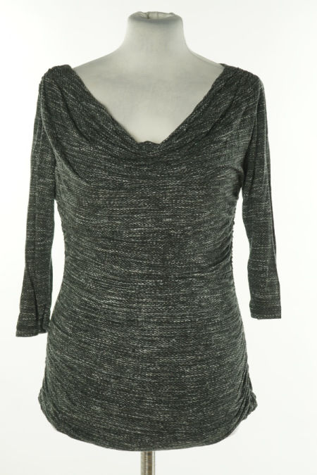 Bluzka szara drapowana