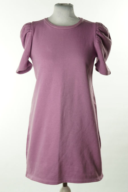 Sukienka różowa z bufiastymi rękawami, ZARA