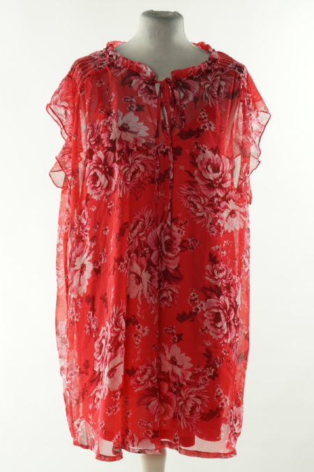 Sukienka czerwona w kwiaty