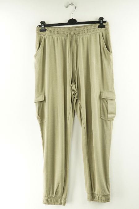 Spodnie materiałowe oliwkowe z kieszeniami