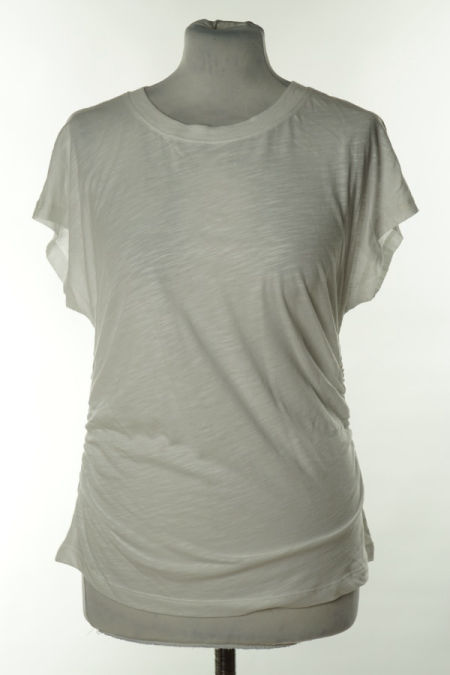 Koszulka biała z marszczeniami po bokach