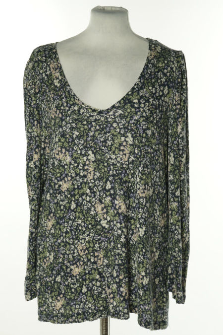 Bluzka granatowa w drobne kwiatki