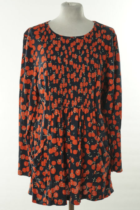 Sukienka granatowa w kropki 