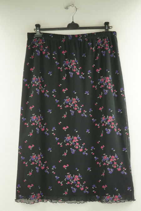 Spódnica czarna różowo-fioletowa