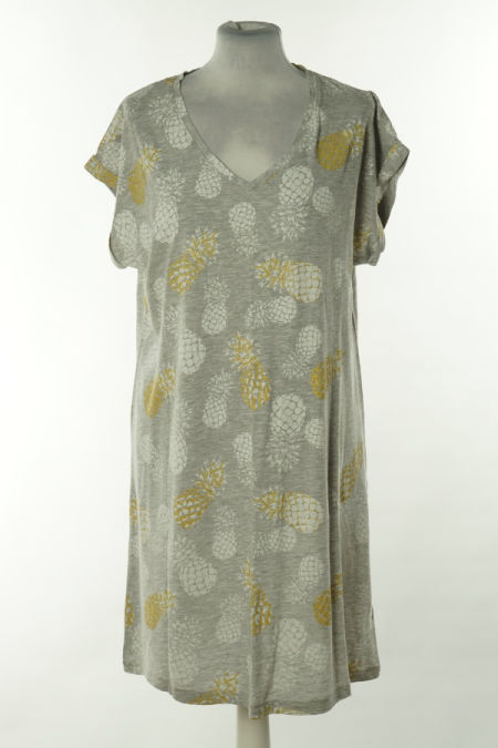 Koszula nocna szara w ananasy