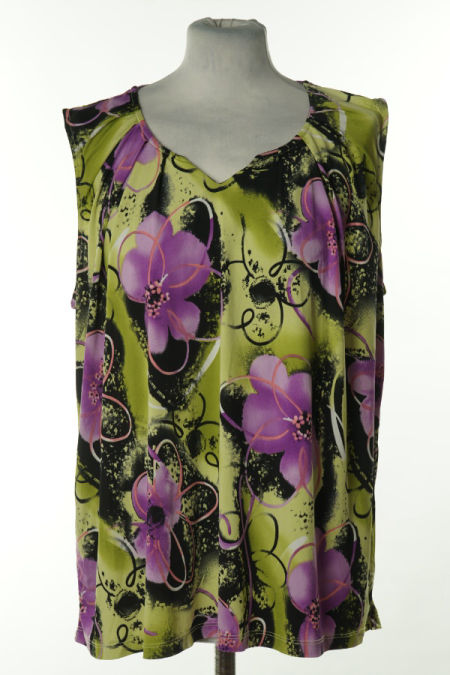 Bluzka kolorowa w fioletowe kwiaty