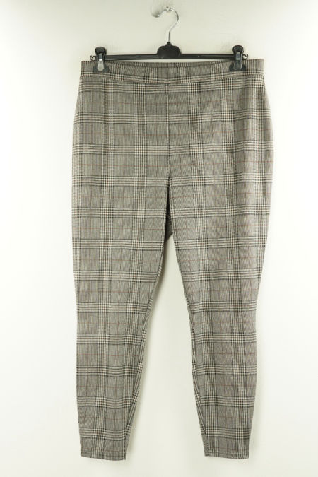 Spodnie materiałowe szare w kratkę
