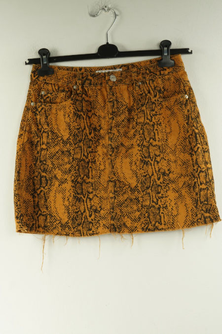 Spódnica karmelowo-czarna jeansowa