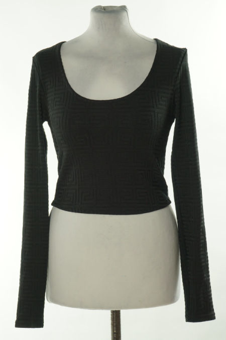 Bluzka czarna ze wzorem