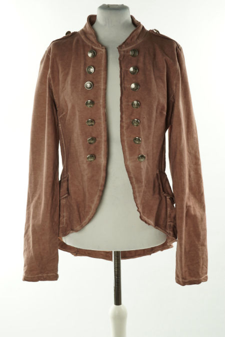 Narzutka bordowa sprana z guzikami