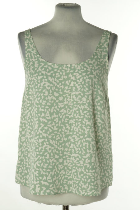 Bluzka zielona w białe wzory, PRIMARK