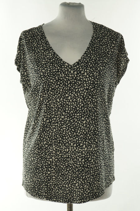 Koszulka czarna w beżowe cętki