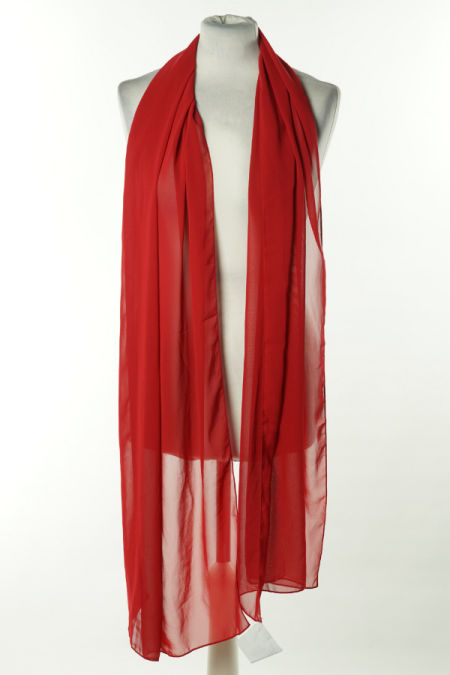 Szalik czerwony cienki