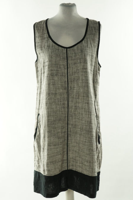 Sukienka szara z kieszeniami