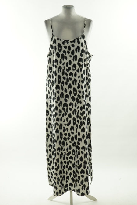 Sukienka biała w czarne ciapki