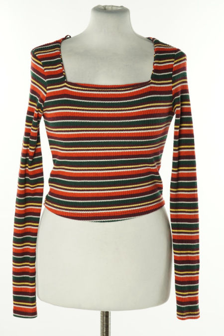 Top wielokolorowy dzianinowy w paski, PRIMARK