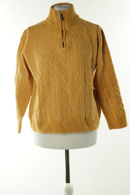 Sweter żółty wełniany 