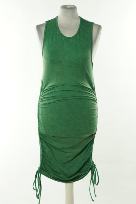 Sukienka zielona drapowana, ZARA